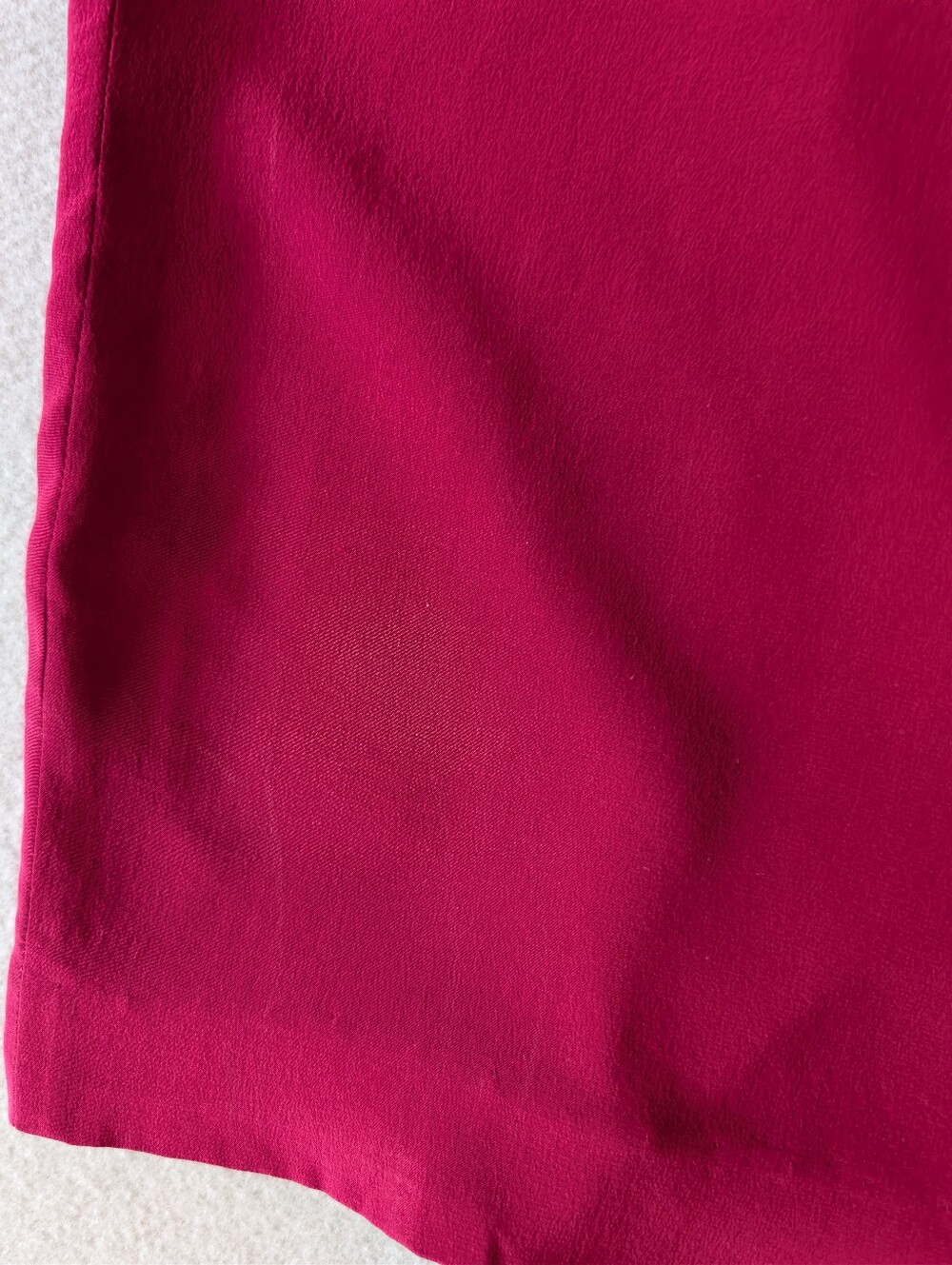Vintage 100% Silk Pleated Trousers Burgundy Wine Purple 12P/28 Waist High Rise image 6